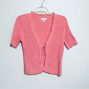 Van Heusen Coral Ribbed Cardigan